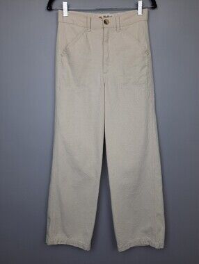 Mollusk Painter Pants Women's High Rise Cotton Utility Pants Natural size Small